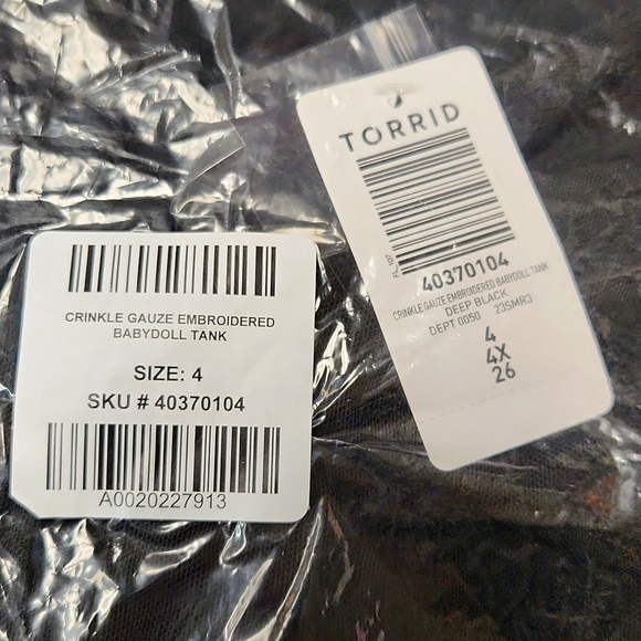 ❤️NWT VINTAGE TORRID BABYDOLL TANK - WASHABLE CRINKLE GAUZE BUTTONS - PLUS SIZE - Picture 9 of 14